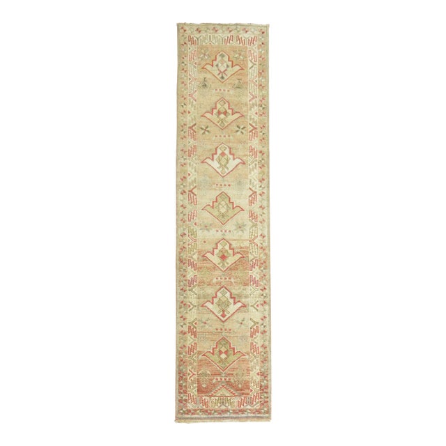 Vintage Zabihi Collection Geometric Turkish Anatolian Runner - 2'10" x 12'2" For Sale