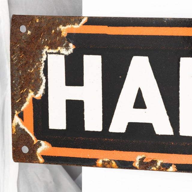 20th Century Motorcycles Enamel Sign from Harley-Davidson, 1950s For Sale - Image 10 of 13