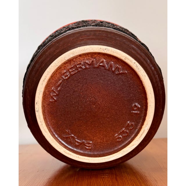 1960s Bay Keramik West German Fat Lava Planter For Sale - Image 5 of 5
