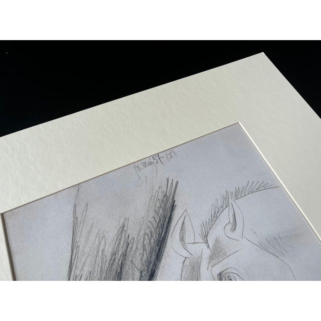 Pablo Picasso Limited Edition Lithograph. 45x24 cm. Frame Size: 19 1/4in x 27 3/4. Numbered Edition Lithograph of...