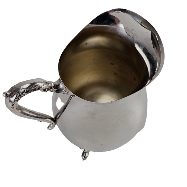 Kent Silversmith Footed Silver Plated Pitcher | Chairish