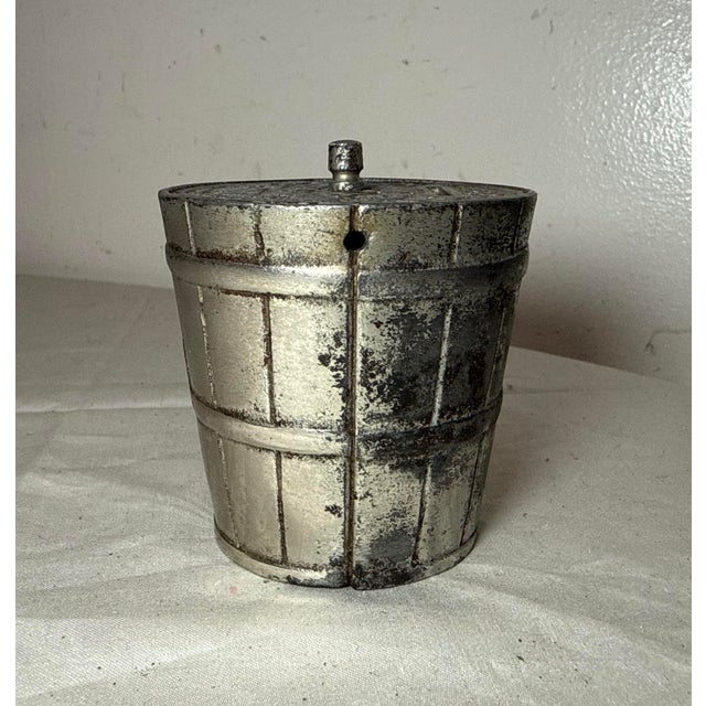 Antique 1800's Cast Iron White City Puzzle Savings #2 Deposit Pail Still Bank For Sale In New York - Image 6 of 8