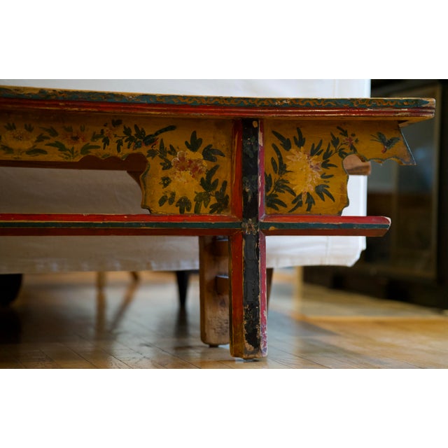 Antique Chinese Hand-Painted Elm Bench For Sale In Denver - Image 6 of 10
