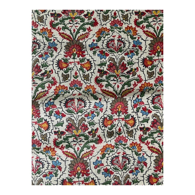 Shy Yard of Soane Musical Garden Fabric in Original on Linen Mga001 For Sale