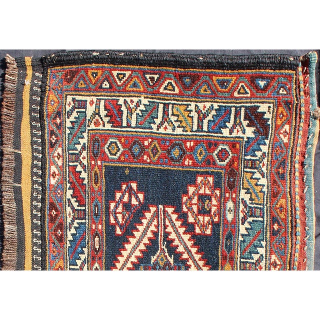 Tribal Small Antique Turkestanian Yomud Rug With Tribal Diamond Medallion 1'6 X 3'3 For Sale - Image 3 of 5