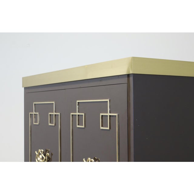 Vintage Art Deco Style Bar Cabinet in Brass, 1968 For Sale - Image 10 of 15