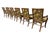 Early 21st Century Lane Venture Tradewinds Rattan Arm Chairs, Set of Six, Excursions, Chippendale Style, Striped Upholstery For Sale - Image 5 of 12