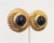 Vintage Pellini Italy Big Cabochon Faux-Lapis Clip Earrings - 2 Pieces For Sale - Image 11 of 11