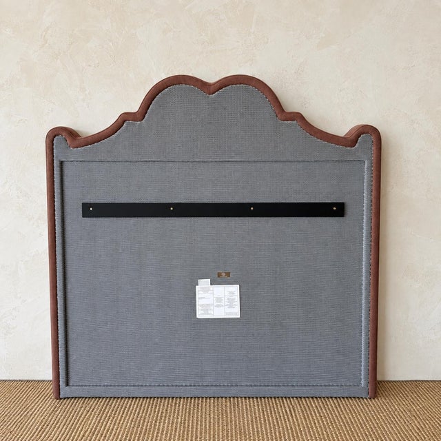 Louisa King Size Headboard by Bloom Home, Dark Brick Linen Design For Sale In Los Angeles - Image 6 of 9