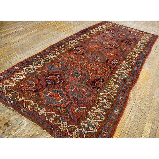 19th Century W. Persian Kurdish Carpet ( 5'' x 10'6'' - 152 x 320 ) For Sale - Image 12 of 12