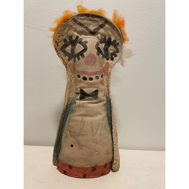 Vintage Carnival Clown Knockdown Doll Named "Elvis." For Sale - Image 10 of 10