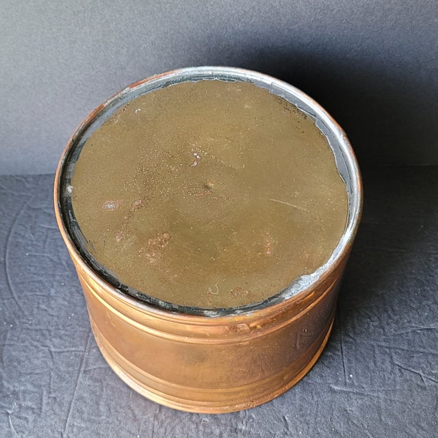 Copper Vintage Copper Cachepot Planter Plant Pot For Sale - Image 8 of 9
