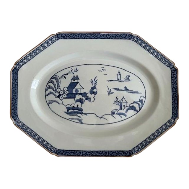Antique Medium Woods Ware Ironstone Platter For Sale