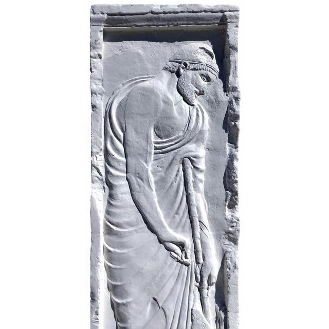 Stele - alxenor of orcomeno - plaster copy of the athenian original end 20th century 1:1 plaster reproduction of the stele...