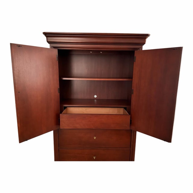 English Late 20th Century Thomasville Impressions Martinique Collection Armoire For Sale - Image 3 of 10