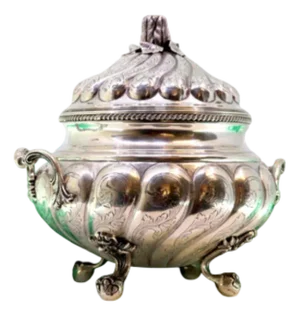 Silver Tureen with Fluted Reliefs