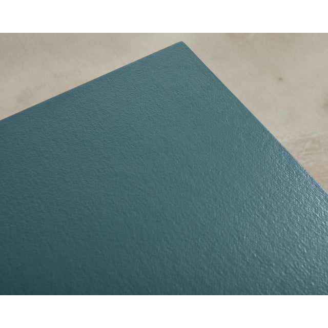 Monumental Lacquered Grasscloth Parsons Console Table 9 Ft. For Sale - Image 9 of 12