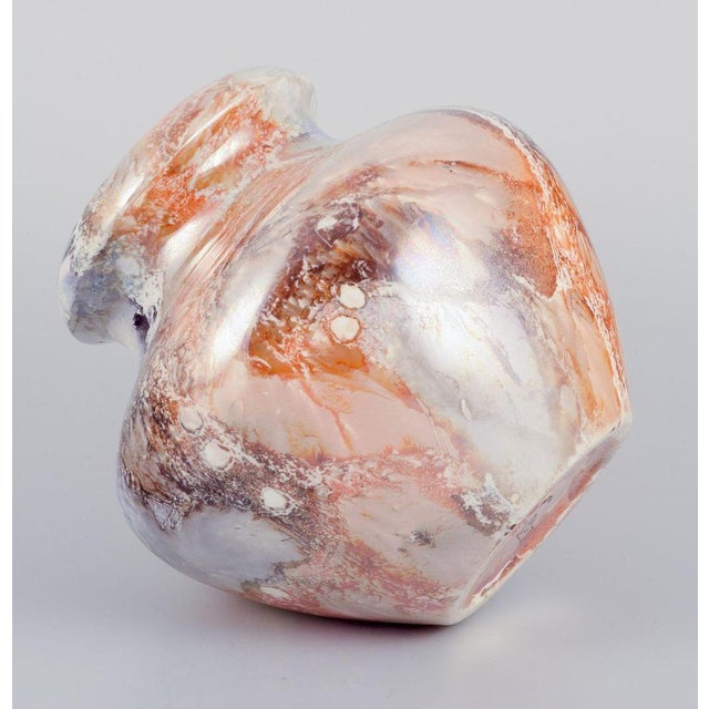 1920s Art Deco Marmor Ceramic Vase Arabia, Finland, 1932 For Sale - Image 5 of 7