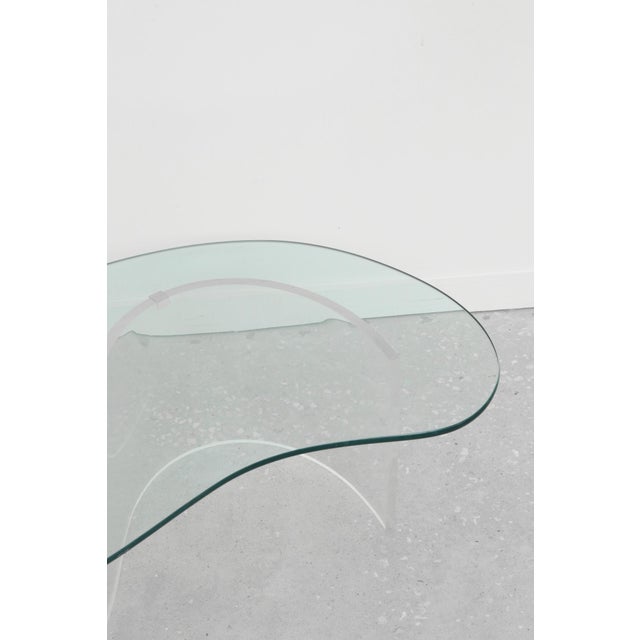 Postmodern Biomorphic Lucite and Glass Coffee Table For Sale - Image 3 of 9