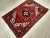 Textile Vintage Persian Heriz Serapi Area Rug in Near Square Size in Red, Ivory, Navy For Sale - Image 7 of 9