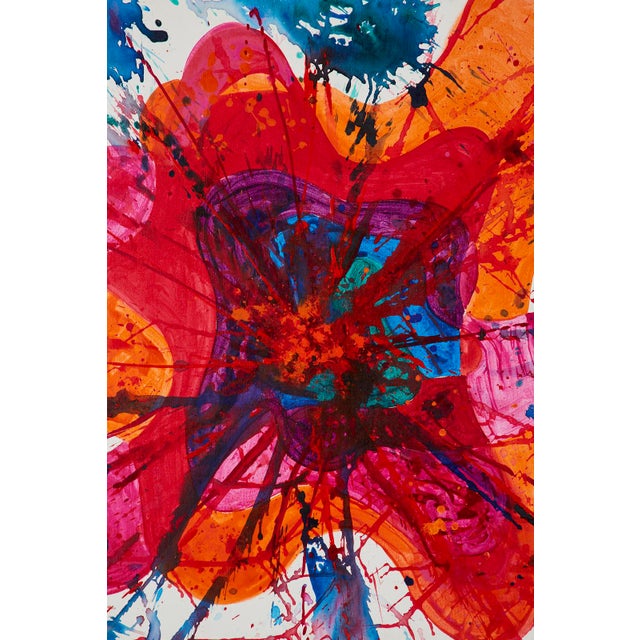 Orange Modern Abstract Oil Painting For Sale - Image 8 of 13