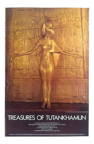 Vintage 1976 " Treasures of Tutankhamun " Collector's Large Museum Exhibition Poster