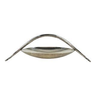 Large Giuliano Malimpensa Silverplated Centerpiece Vessel, Made in Italy by Mesa, Circa 1980s For Sale