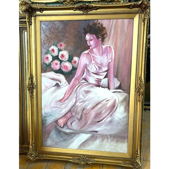 Bring romance and timeless femininity to your interior with this captivating portrait artwork, depicting a woman in a...