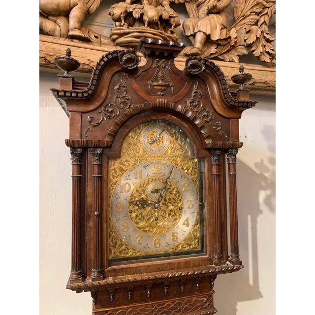 Very fine 19th century English Chippendale long case grandfather clock by Baxondale and Company, Manchester. Exceptional...