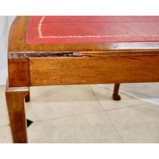 Gilt Leather Top Desk For Sale - Image 4 of 5