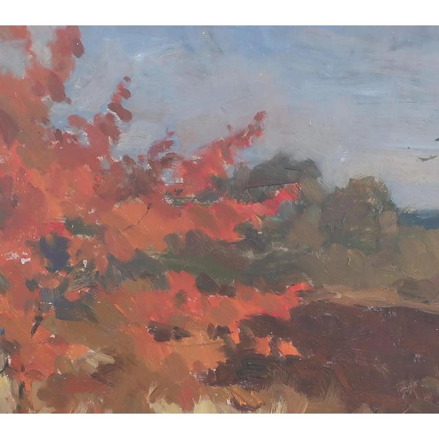 Autumn Landscape Oil Painting, Ukrainian Impressionism, 1970s 53-58 For Sale - Image 4 of 6