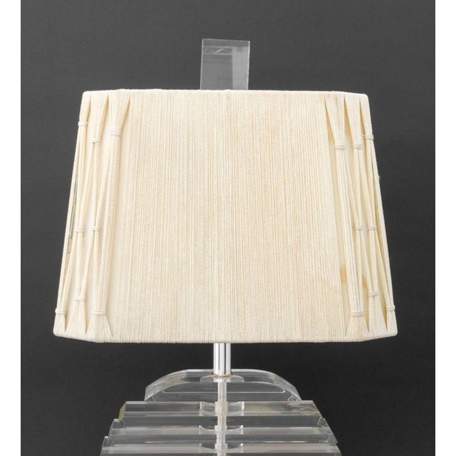 George Bullio Stacked Lucite Table Lamp For Sale In New York - Image 6 of 8