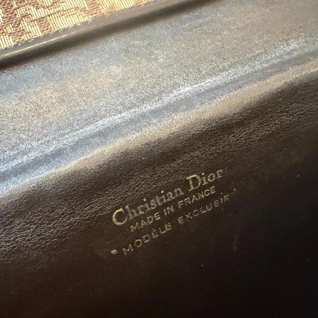 1980s Vintage Christian Dior Oblique Trotter Canvas Shoulder Bag For Sale - Image 6 of 14