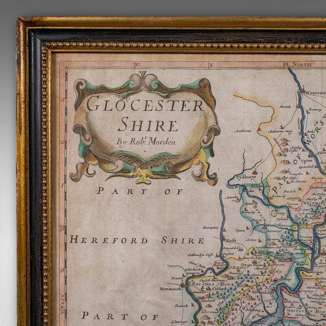 Early 18th Century Antique Gloucestershire Map, Atlas, English, Robert Morden, Cartography, c.1700 For Sale - Image 5 of 12