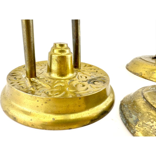 Vintage Mid Century Tall 19-Inch Brass Crane Sculptures, Set of 3 For Sale In Little Rock - Image 6 of 12