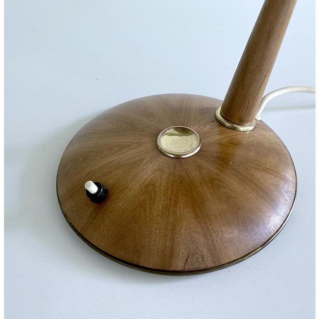 Modern Vintage Table Lamp in Teak from Temde, 1960s For Sale - Image 3 of 11