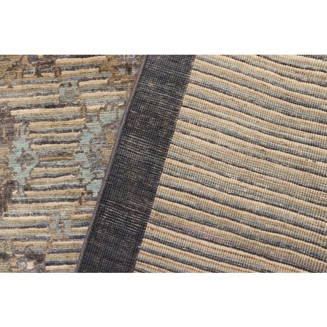 Gray Modern Gabbeh Gray/Blue Wool Rug - 4'7'' X 6'6'' For Sale - Image 8 of 10