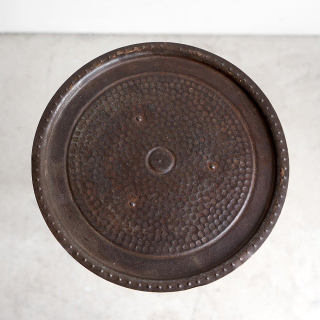 Antique Secessionist Arts and Crafts Iron Side Table by Hugo Berger for Goberg, C. 1900 For Sale - Image 14 of 17
