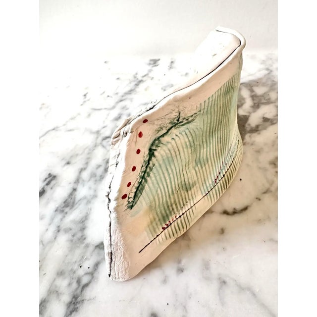 Abstract 1980s Barbara Beck Free Form Handbuilt Porcelain Sculpture For Sale - Image 3 of 5