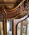Copper Vintage French Rococo Copper-Gilt Bow Front Tall Curio Cabinet With Mirrored Back For Sale - Image 8 of 11