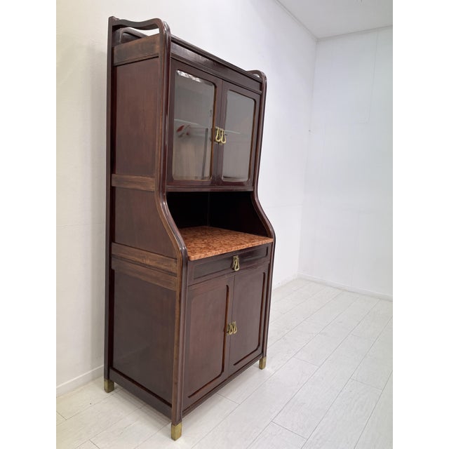 Elegant Art Nouveau buffet cabinet by Jacob & Josef Kohn, Vienna, circa 1904. The design reflects the Viennese Secession...