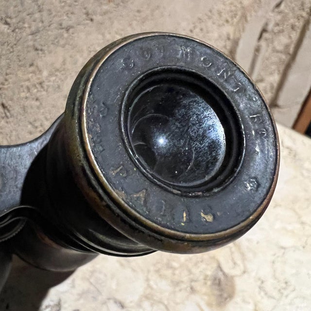 Brown Antique Colmont French Ft Binoculars Leather Paris For Sale - Image 8 of 8
