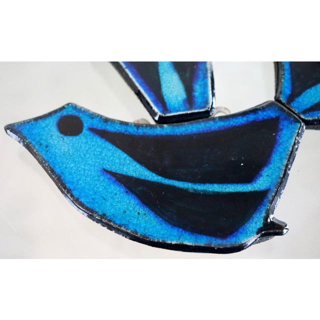 Ceramic Bird Wall Hanger attributed to Konraad Galaaen For Sale - Image 3 of 9