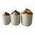 Set of 3 Vintage Canisters With Fruit Basket Design Made by Otagiri For Sale