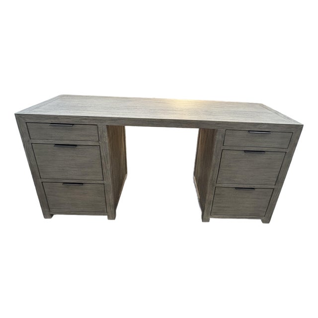 Rh Laguna Storage Desk – Grey Driftwood For Sale