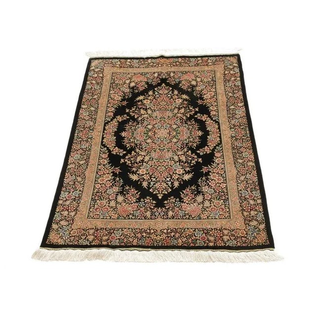 Qom Rug in Silk For Sale - Image 4 of 11