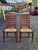 Late 20th Century Set of Six English Oak Faux Bamboo Mahogany Six-Splat Ladder Back Chairs With Rush Seats For Sale - Image 13 of 13