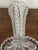 Pair of Vintage Clear Glass Trumpet Vases, Daisy & Button Pattern, Mid Century Pressed Glass Decor For Sale - Image 9 of 10