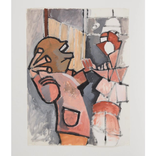 Monday Grays - Original Figurative Oil on Paper Original oil on paper figurative painting by Michael William Eggleston...