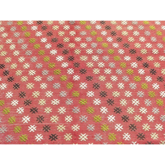 Embroidered Modern Kilim Rug - 61"x136" For Sale - Image 4 of 12